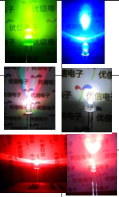 LED superbrigh สีแดง ขนาด 5mm ชุดละ 10 ดวง